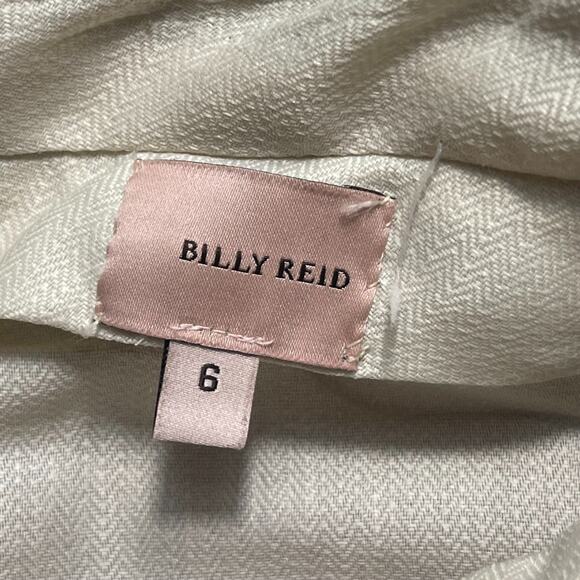 Billy Reid Brown Wide Leg Wool Flat Front Dress Pants Women Sz 6 / 28"x30" FLAW - Picture 7 of 7